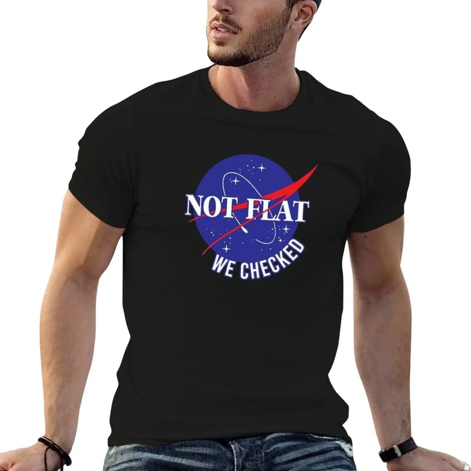 NASA Not Flat We Checked  Versatile T-Shirt