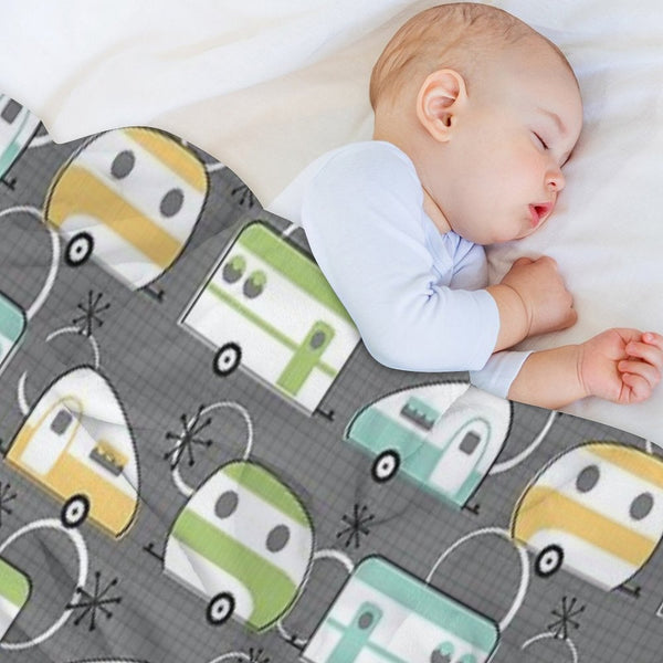 Happy Campers All-season Throw Blanket