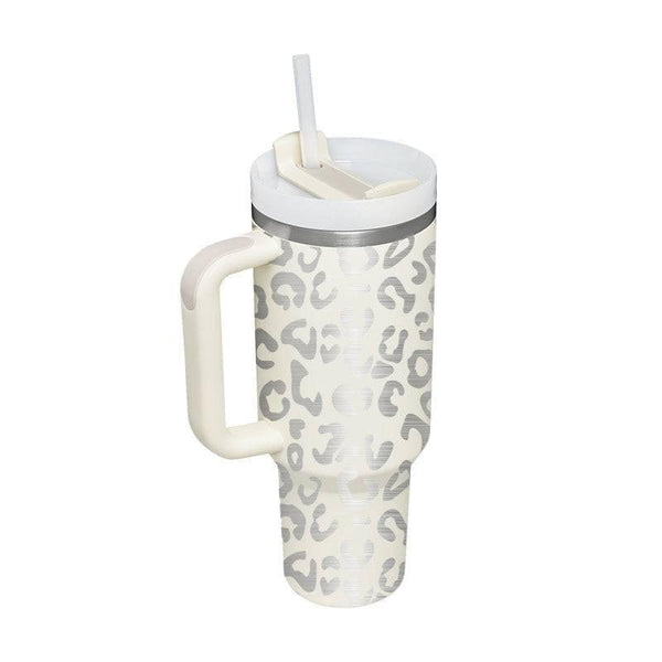 Thermal Mug 40oz Straw Coffee Insulation Cup With Handle BPA Free