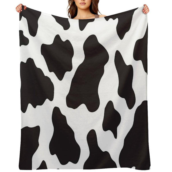 Cow Animal Print Cowboy Country Ranch Farm Style Throw Blanket