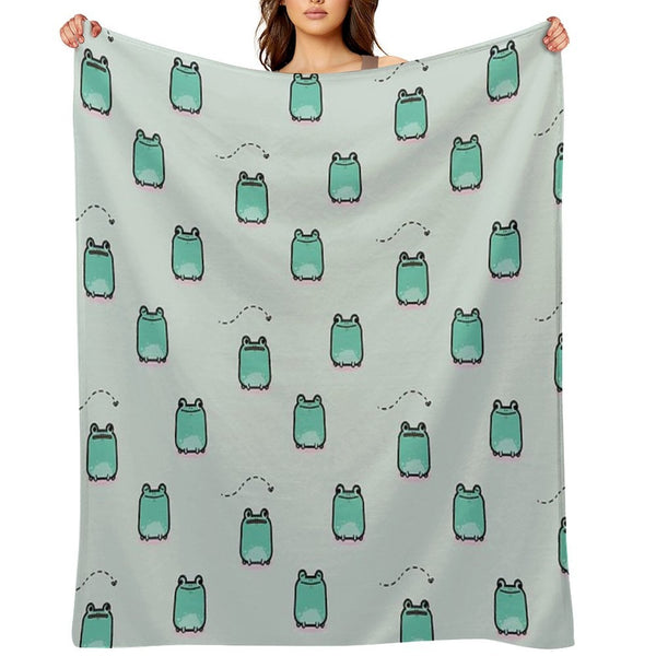 Cute Frogs Multi-functional Throw Blanket