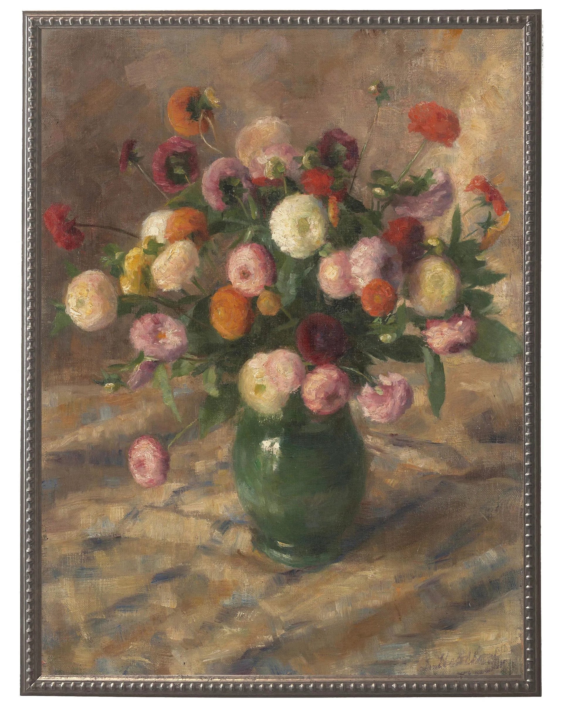 Vintage Floral Oil Reproduction
