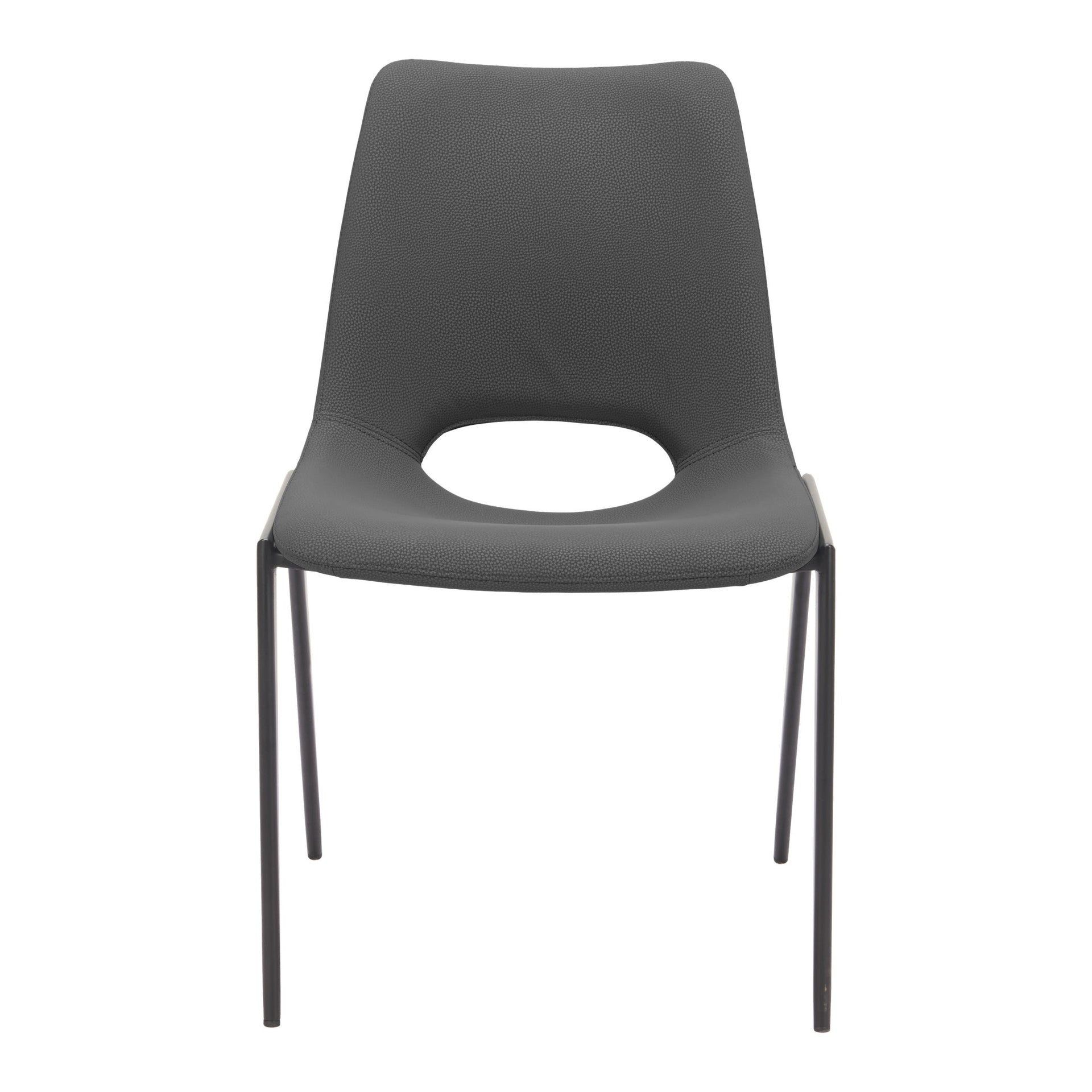 Desi Armless Dining Chair (Set of 2) Black