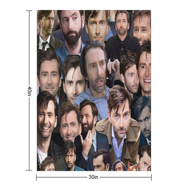 David Tennant Photo Collage Quick-dry Throw Blanket