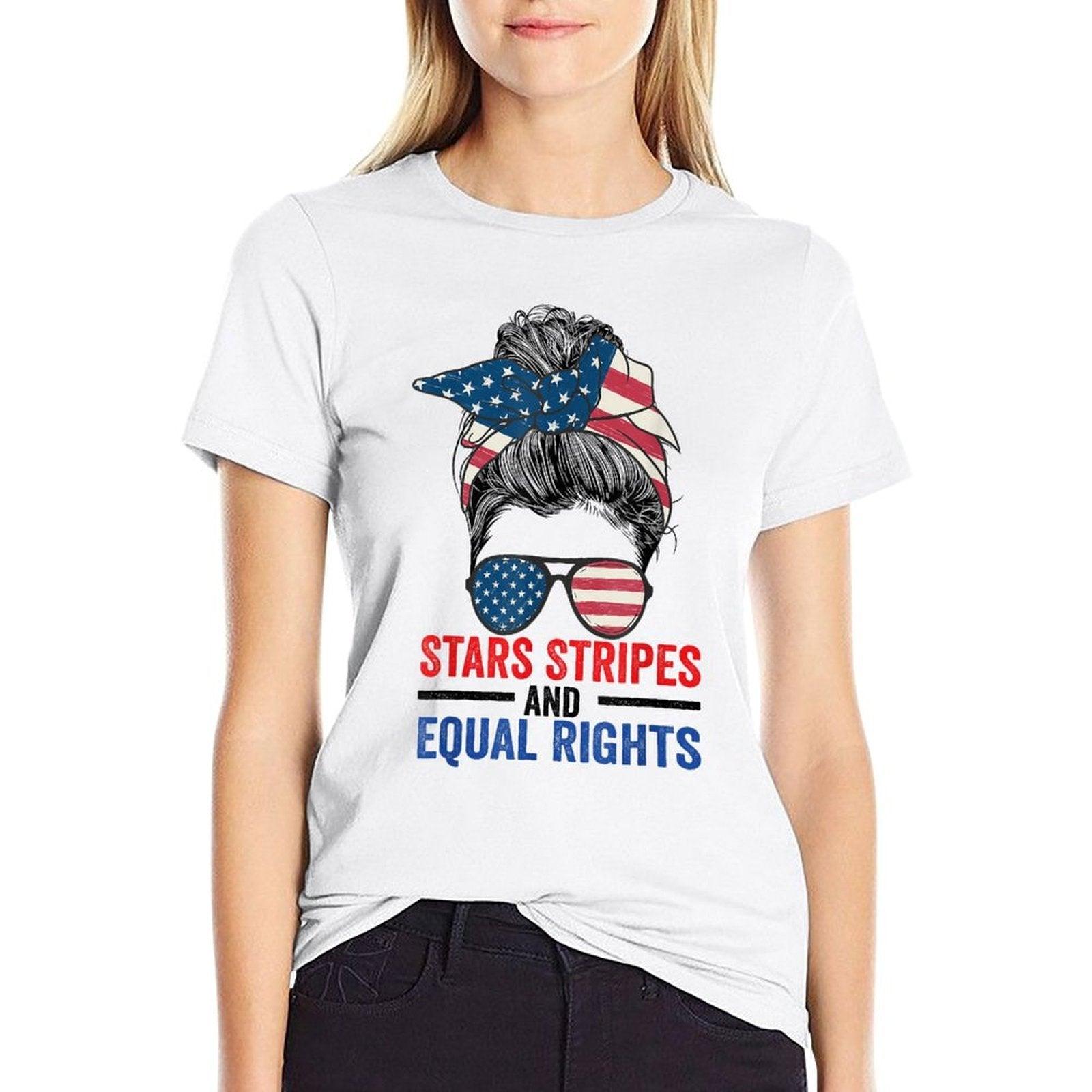 Stars Stripes And Equal Rights Womens Rights 4th of July  Soft T-Shirt