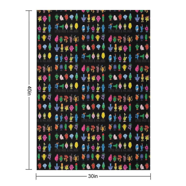 Little Miss Mr. Men Lightweight Throw Blanket