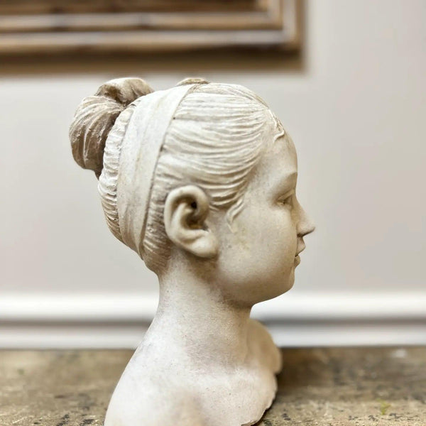 Cement Girl Statue
