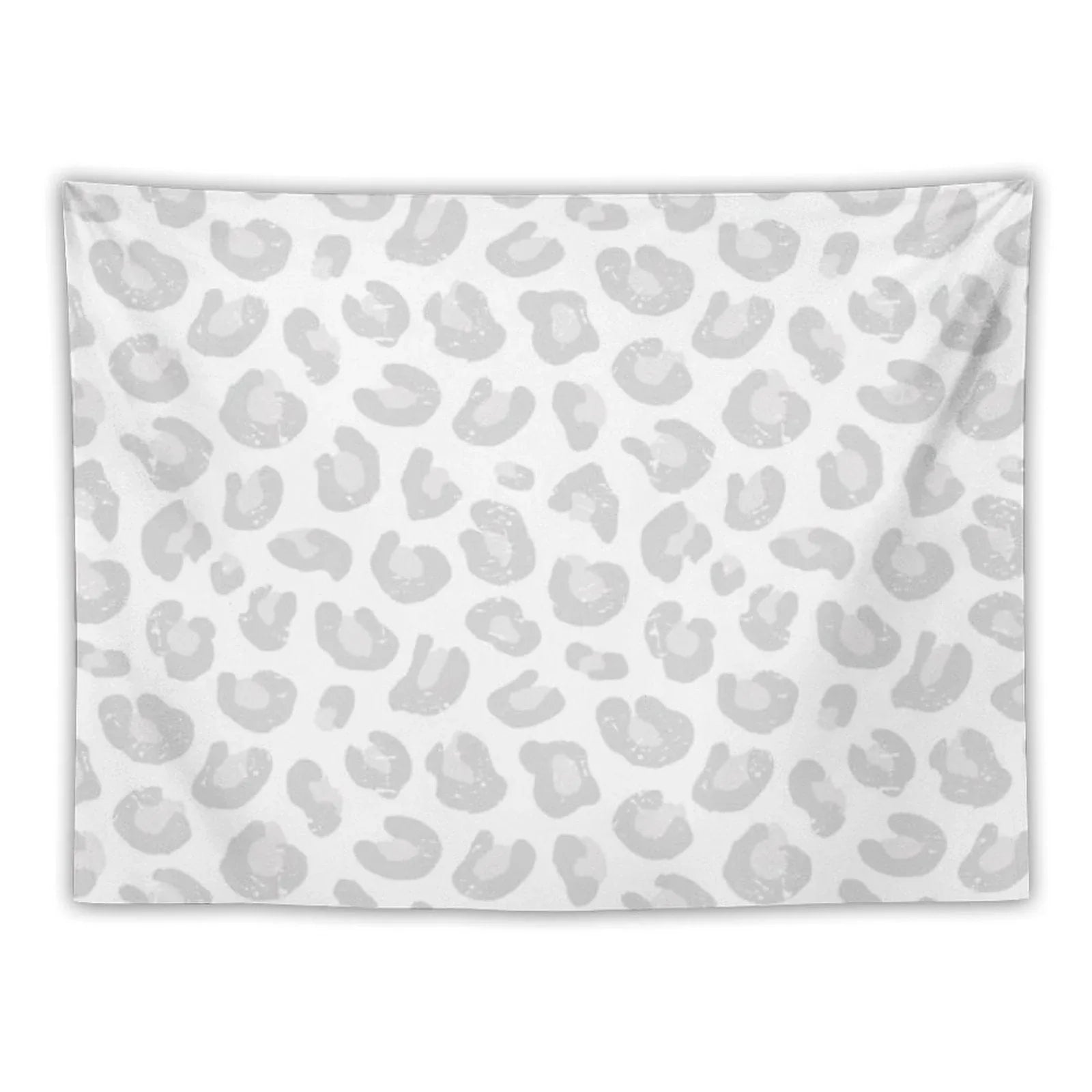 Leopard Print - Silver Gray And White Tapestry
