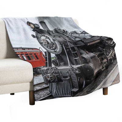 Strasburg Locomotive Anti-pilling Throw Blanket