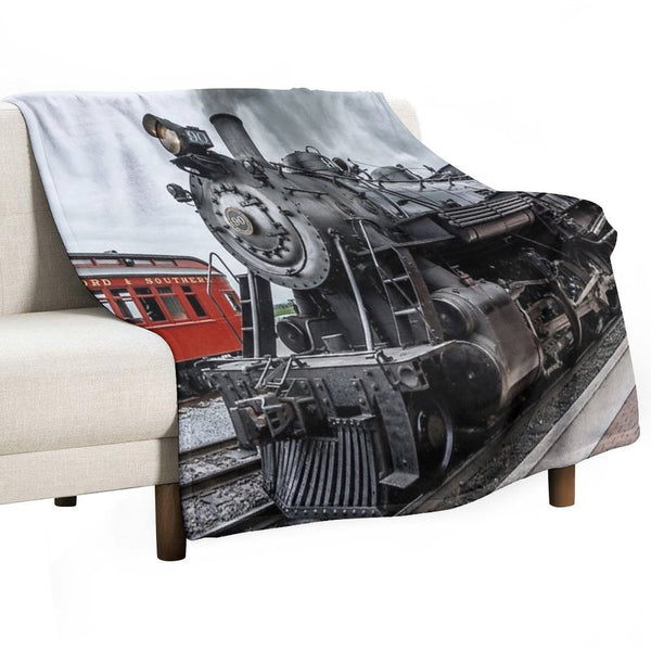 Strasburg Locomotive Anti-pilling Throw Blanket