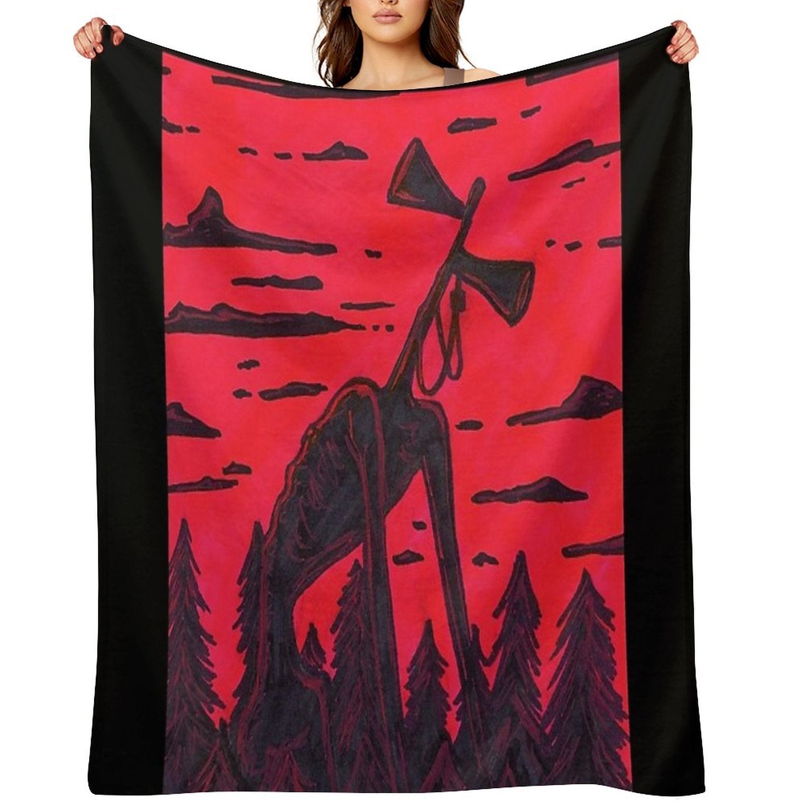 Siren Head Quick-dry Throw Blanket