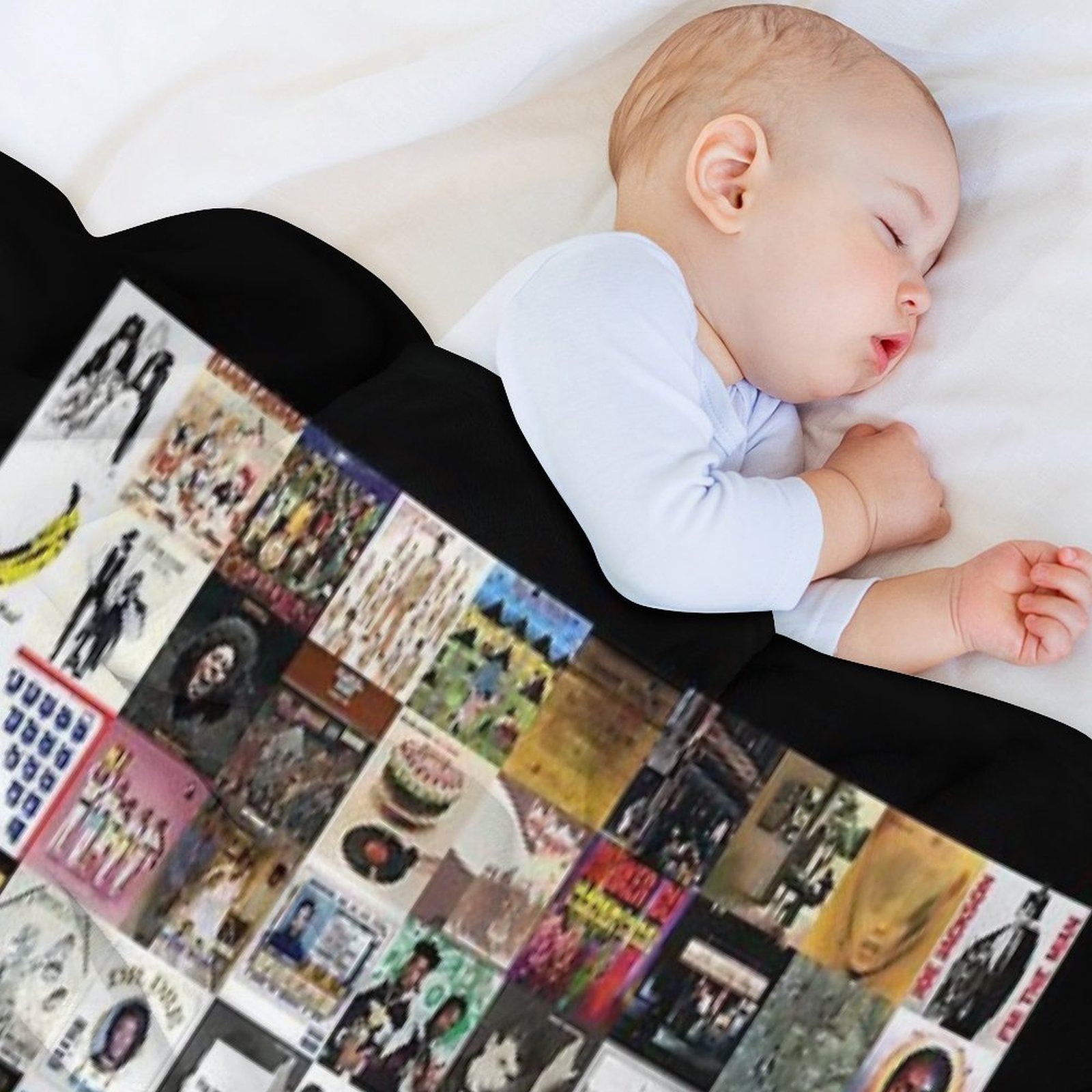Greatest Album Collage Classic Sustainable Throw Blanket