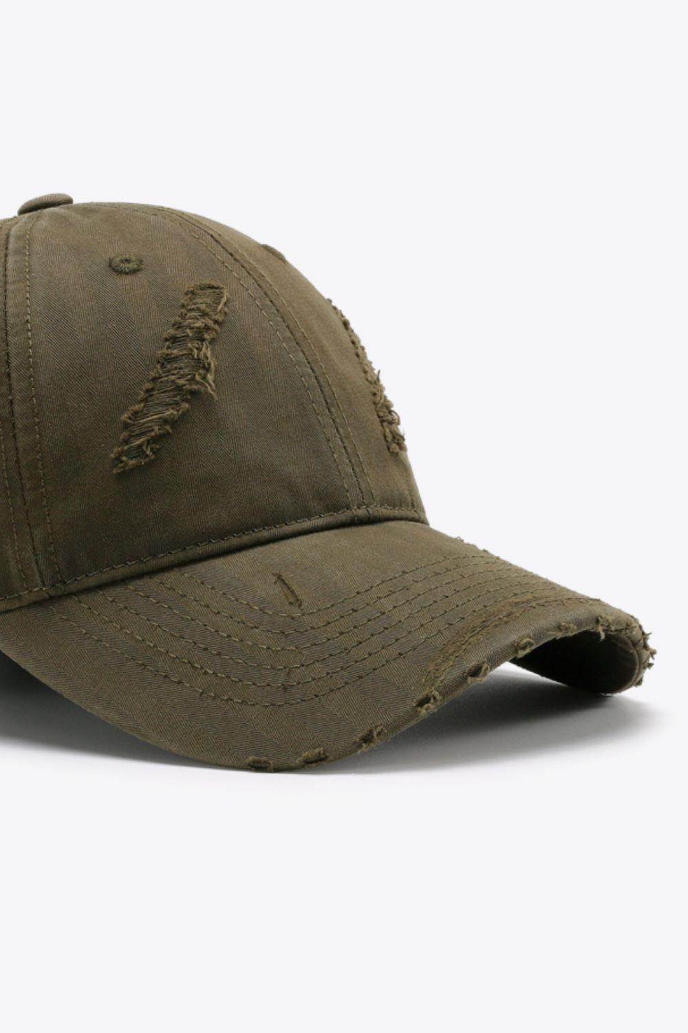 Distressed Adjustable Baseball Cap for Casual Style