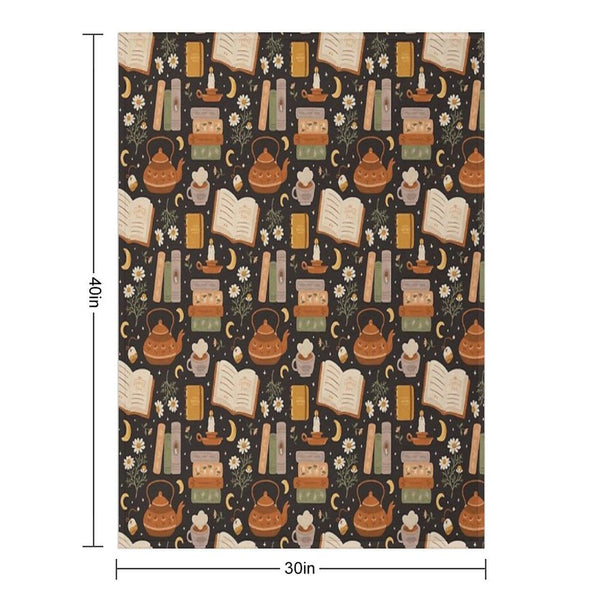 Sweet Bookish Dreams Throw Blanket