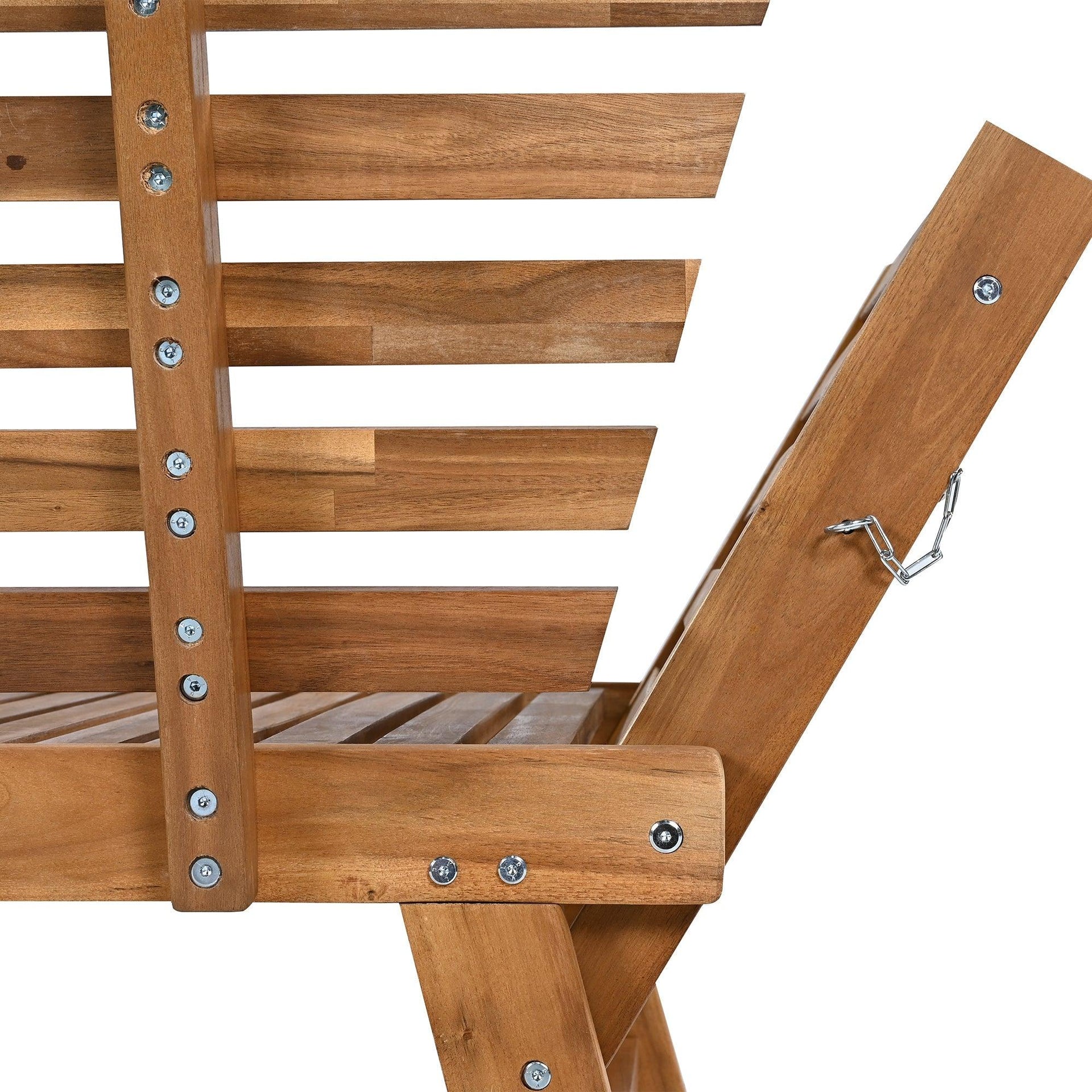 Outdoor Adjustable Patio Wooden Daybed Sofa