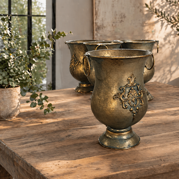 Decorative Iron Urn Planter