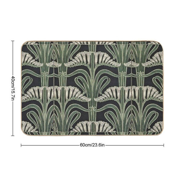 Art Nouveau Botanical Bath Mat