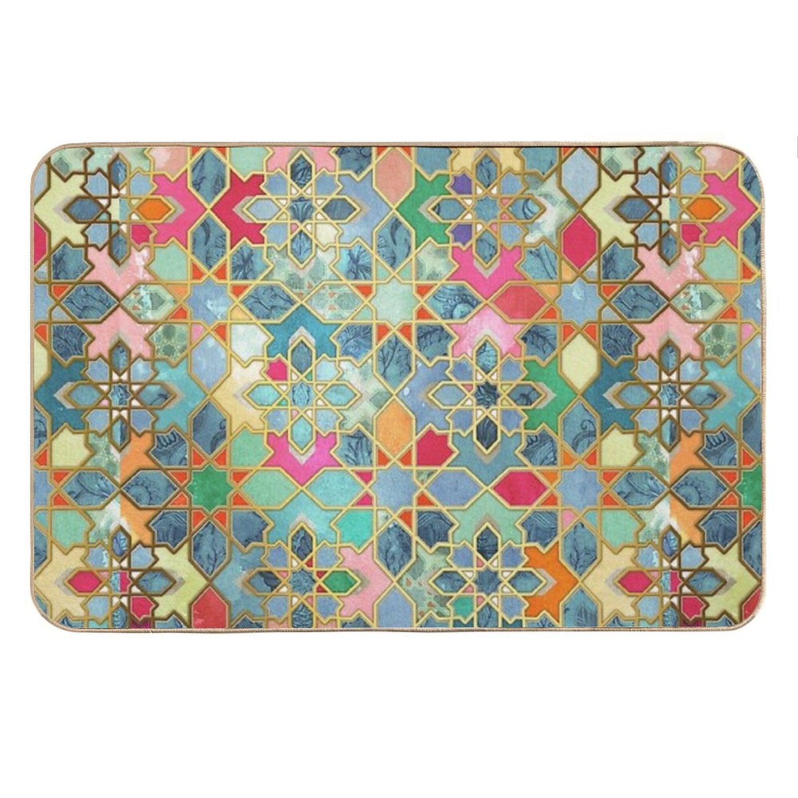 Gilt & Glory - Colorful Moroccan Mosaic Bath Mat