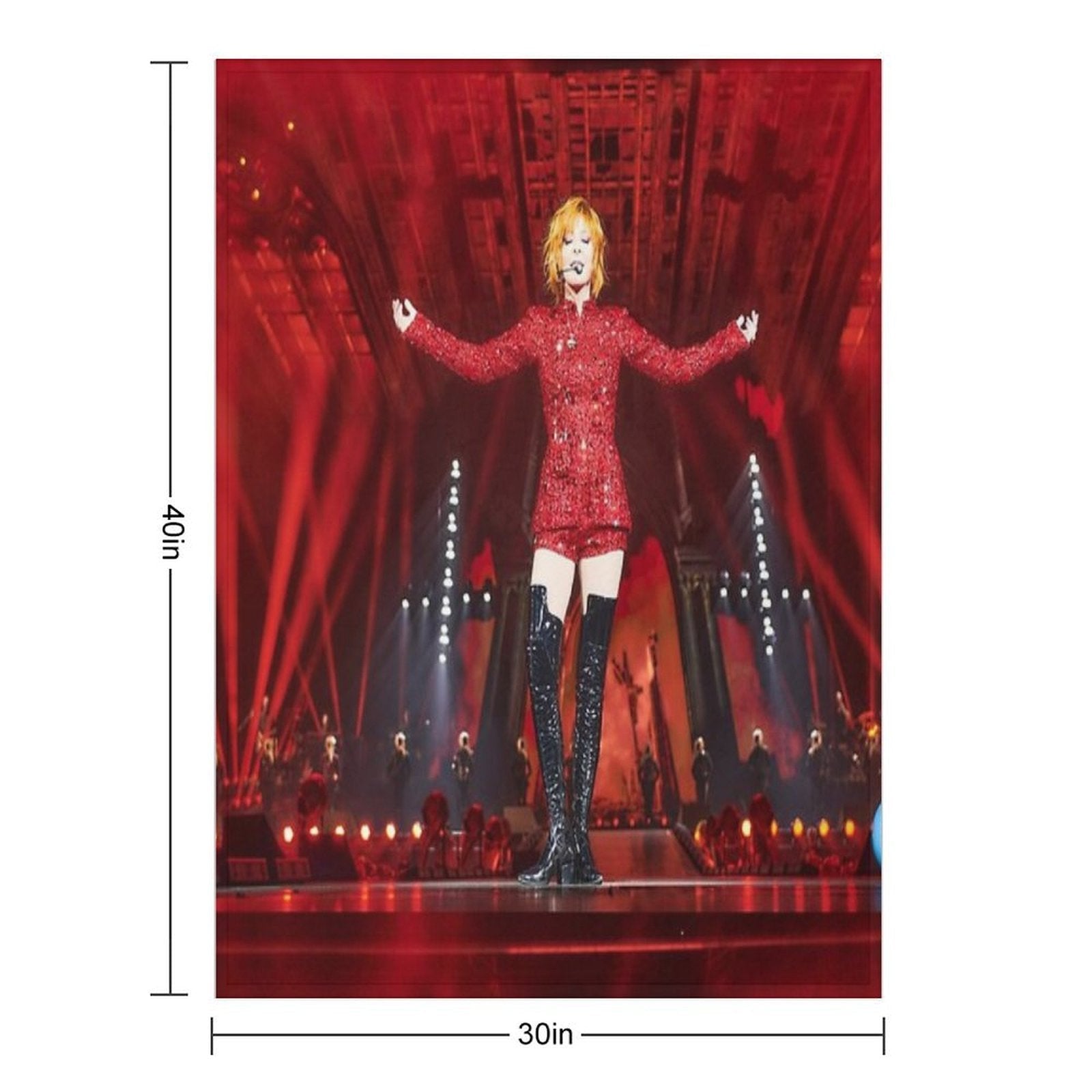Mylène Farmer Nevermore 2024 Concert Compact Throw Blanket