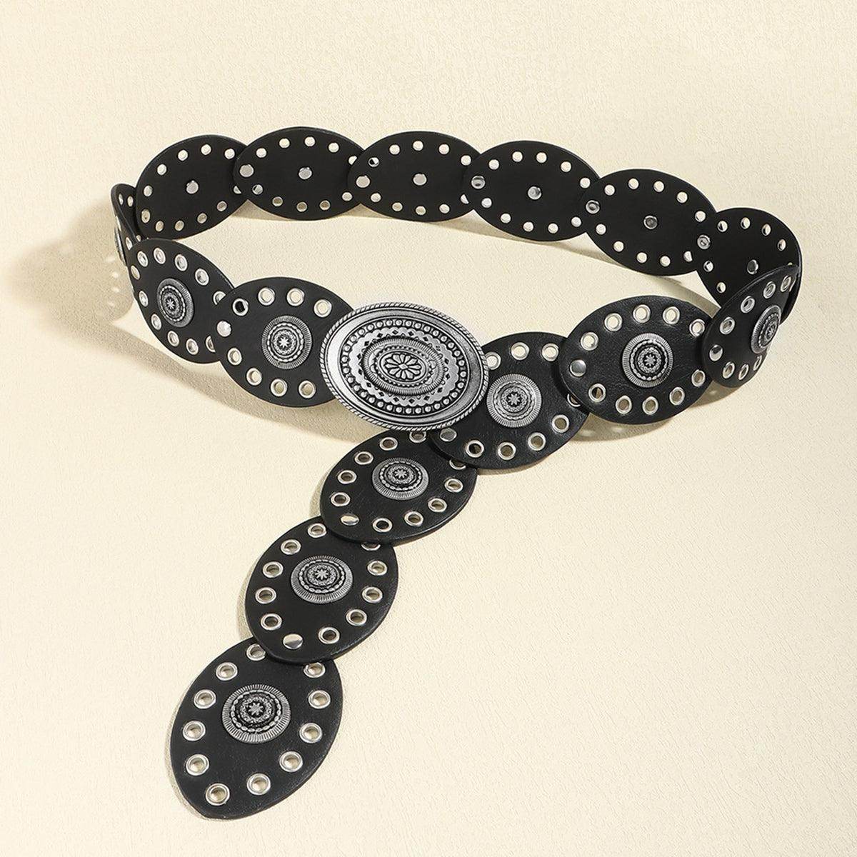 Stylish Oval PU Belt for Men and Women Casual Wear