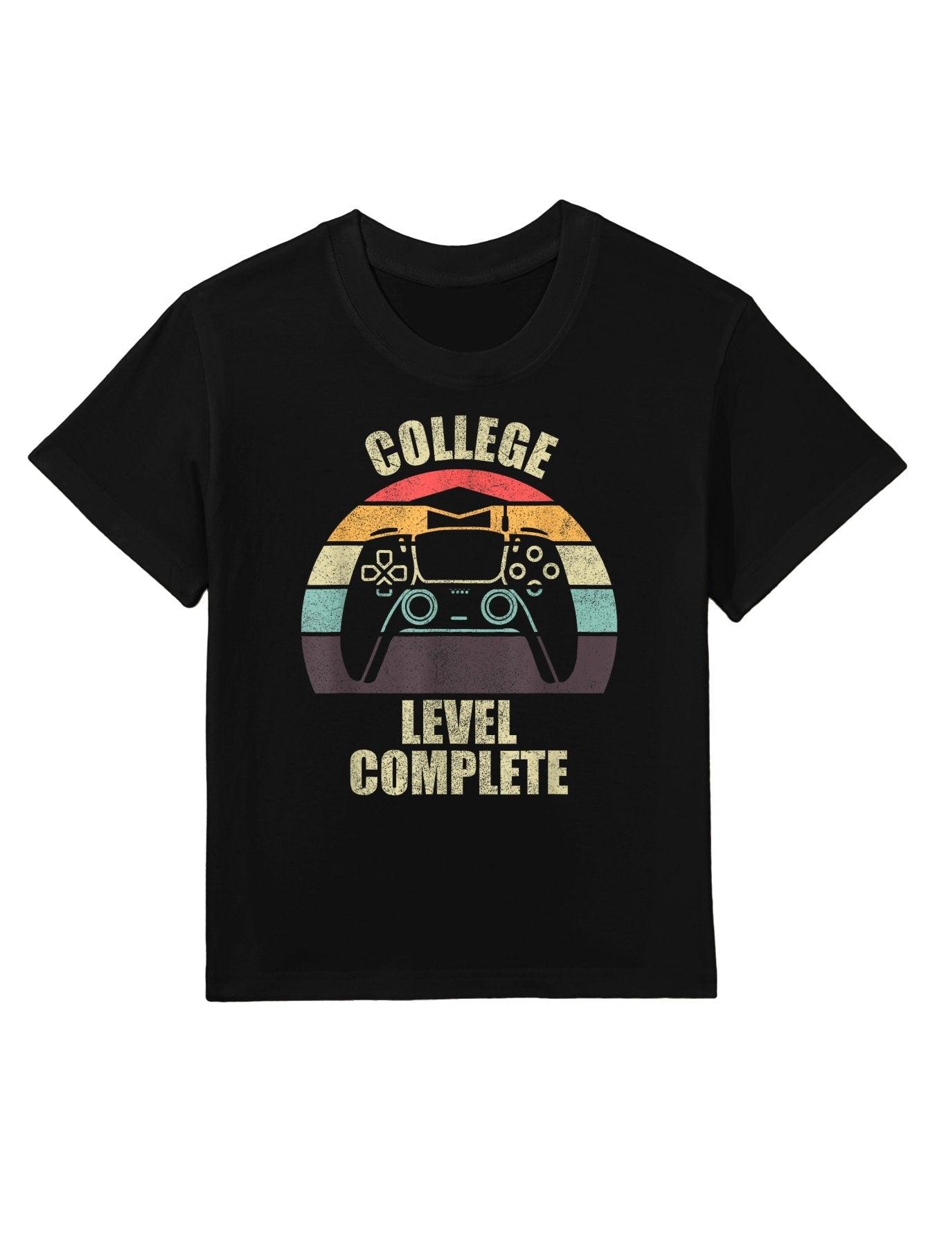 College Level Complete Gamings, Gamer Men Graduation Kids T-Shirt
