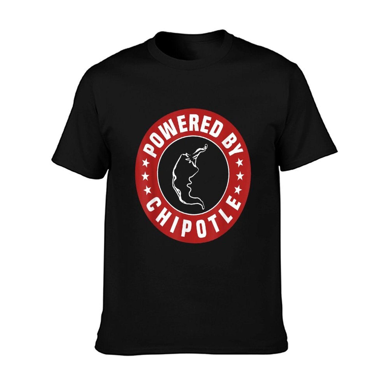 Funny Powered By Chipotle Design Chili Pepper T-Shirt