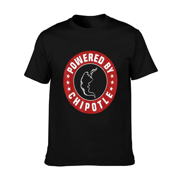 Funny Powered By Chipotle Design Chili Pepper T-Shirt