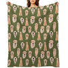 Golden Retrievers Olive Quick-dry Throw Blanket
