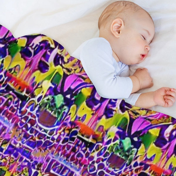 Abstract Patterns Warm Colors Premium Throw Blanket