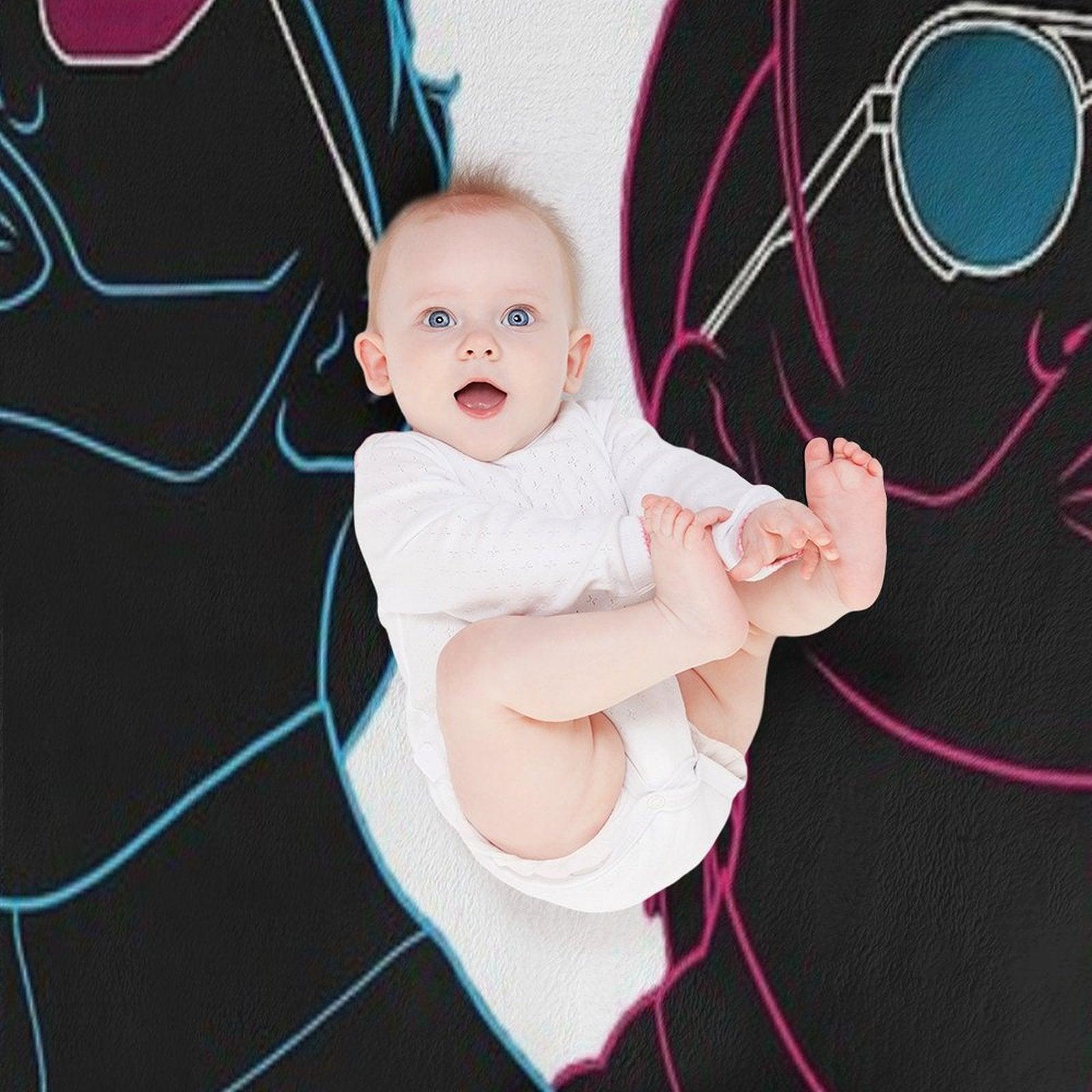 PNL Neon Effect Drawing Throw Blanket