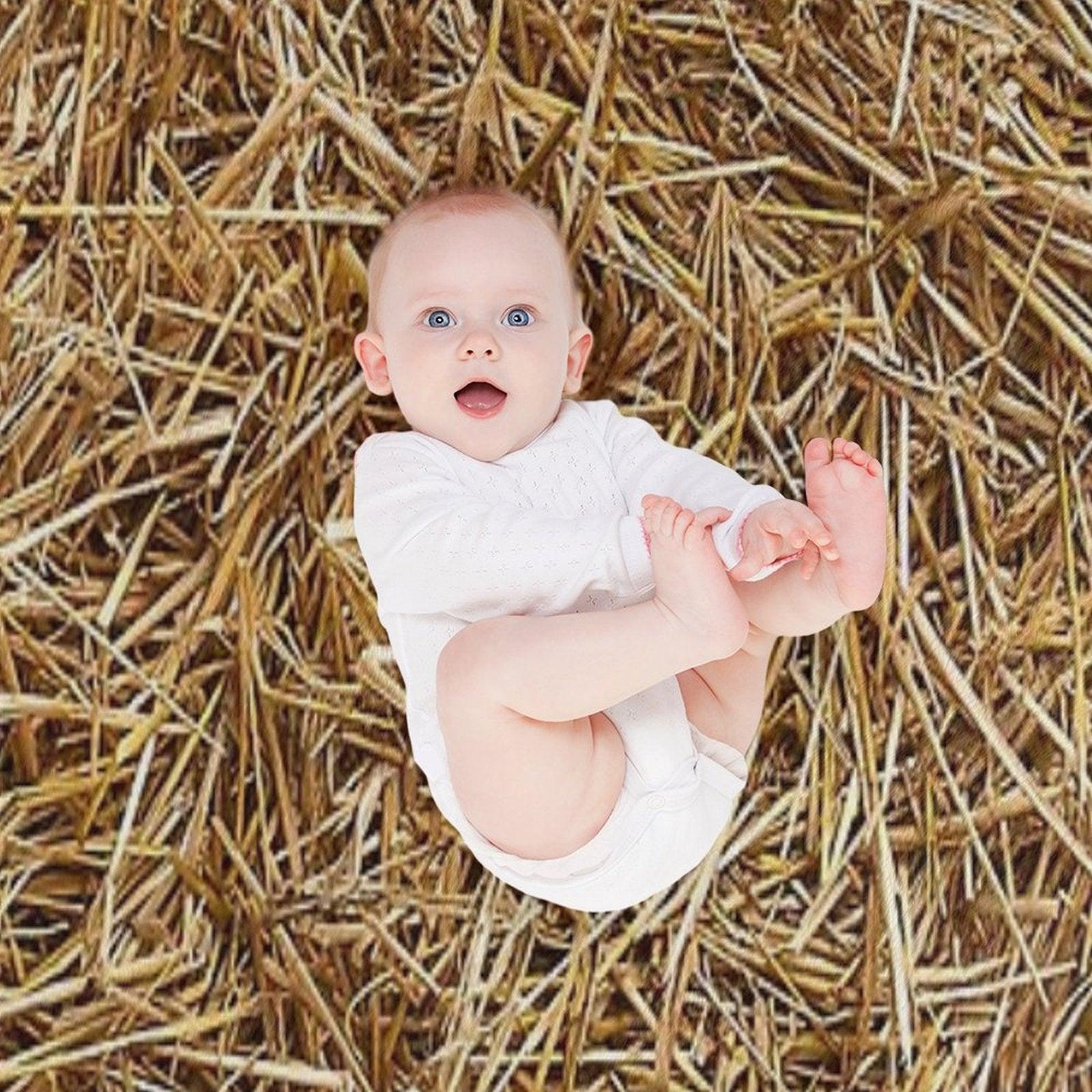 Sunny Natural Hay, Straw Throw Blanket