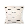 Sadza Dashes Pillow Cover - White