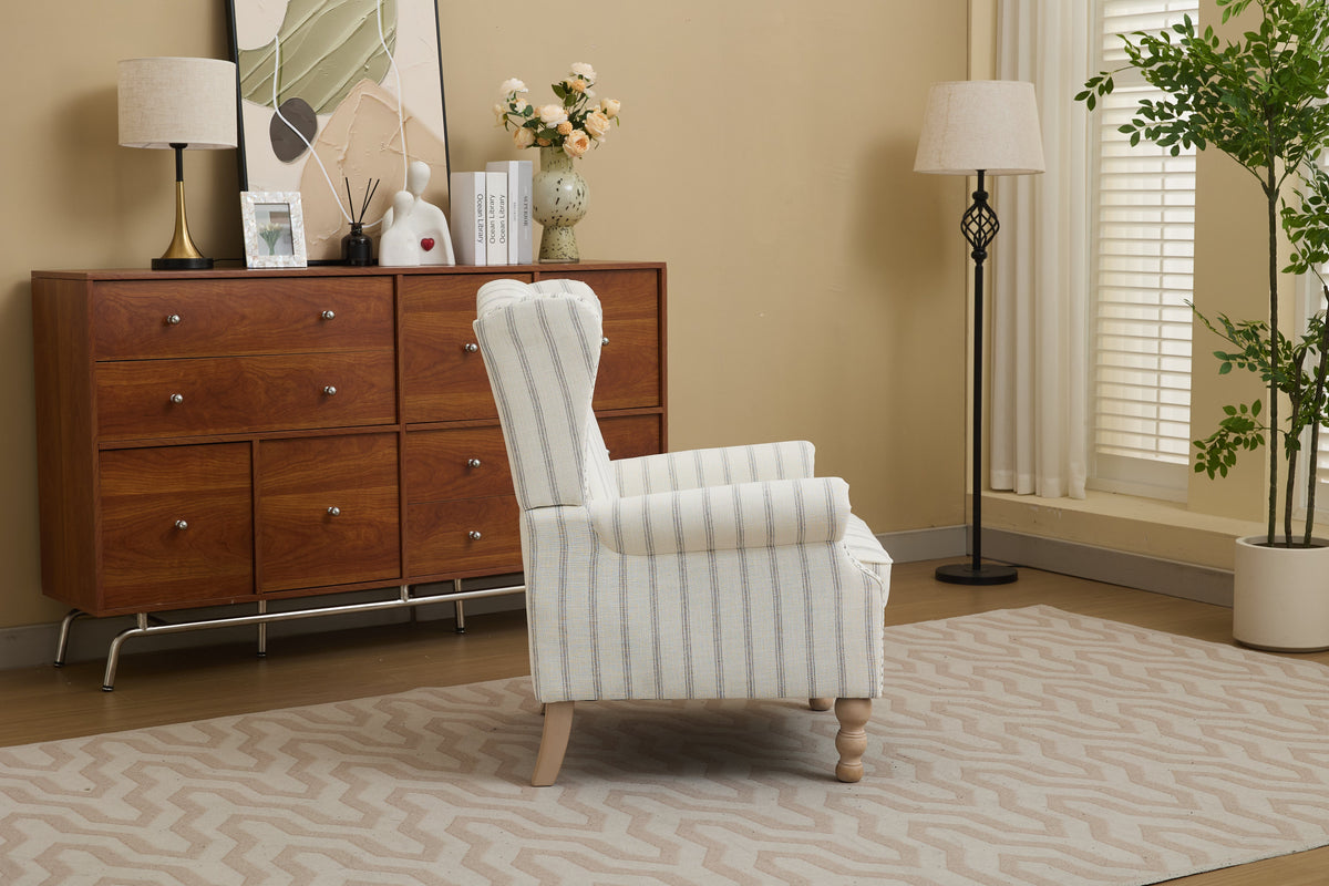 Modern Accent Chair with Retro Wood Legs