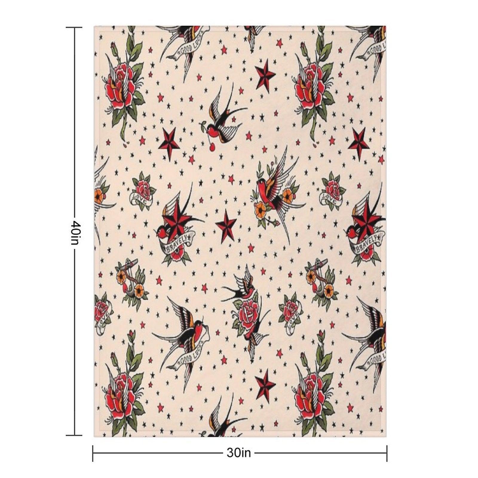 Tattoo Flash Throw Blanket