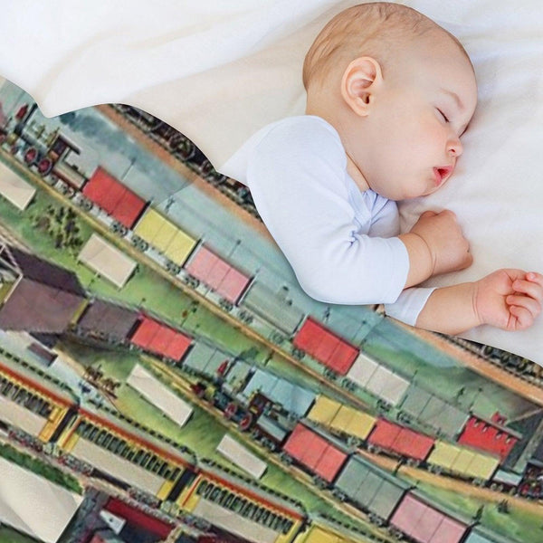 Antique Train Throw Blanket