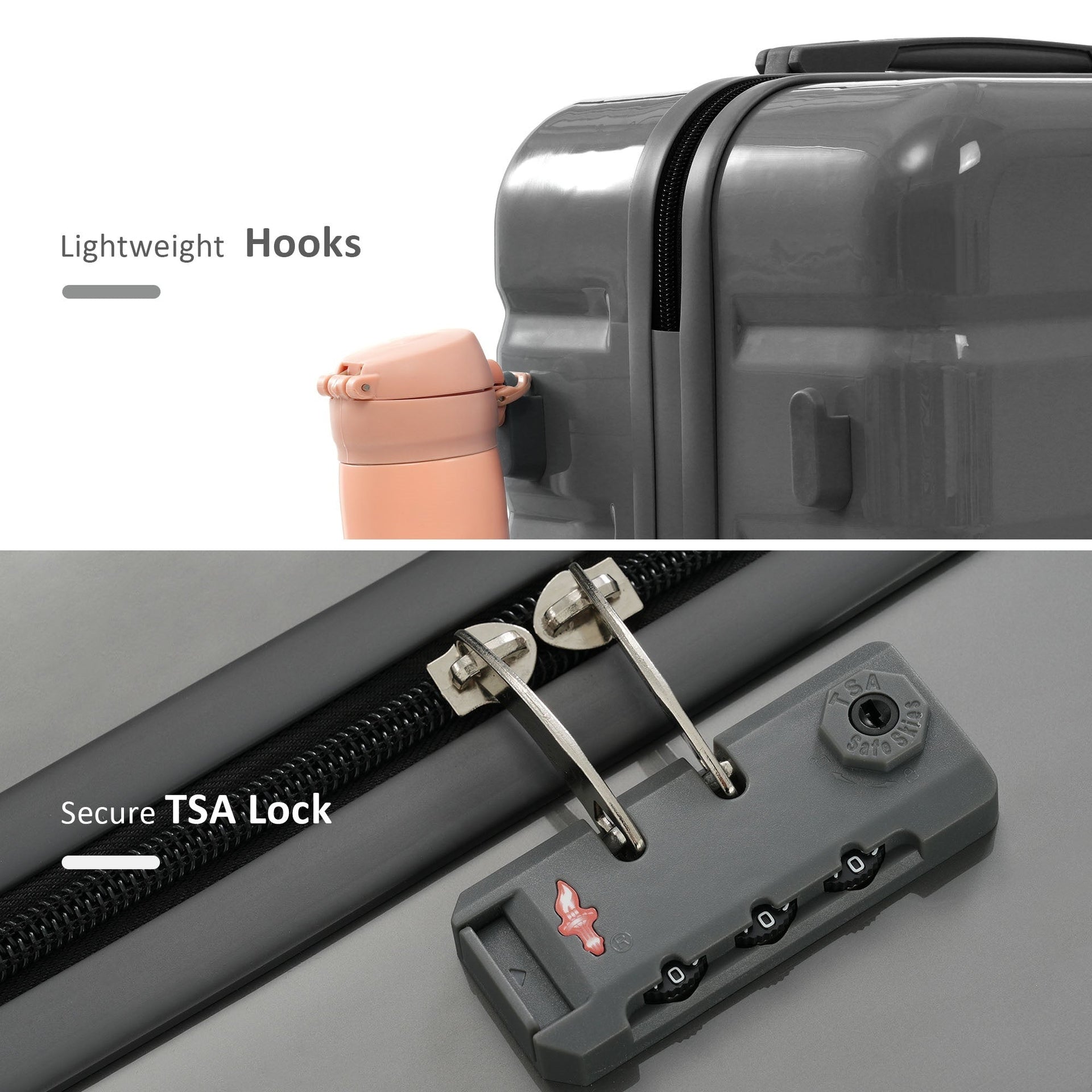 5 Piece Luggage Set with Expandable Duffel Bag & Foldable Backpack – 20