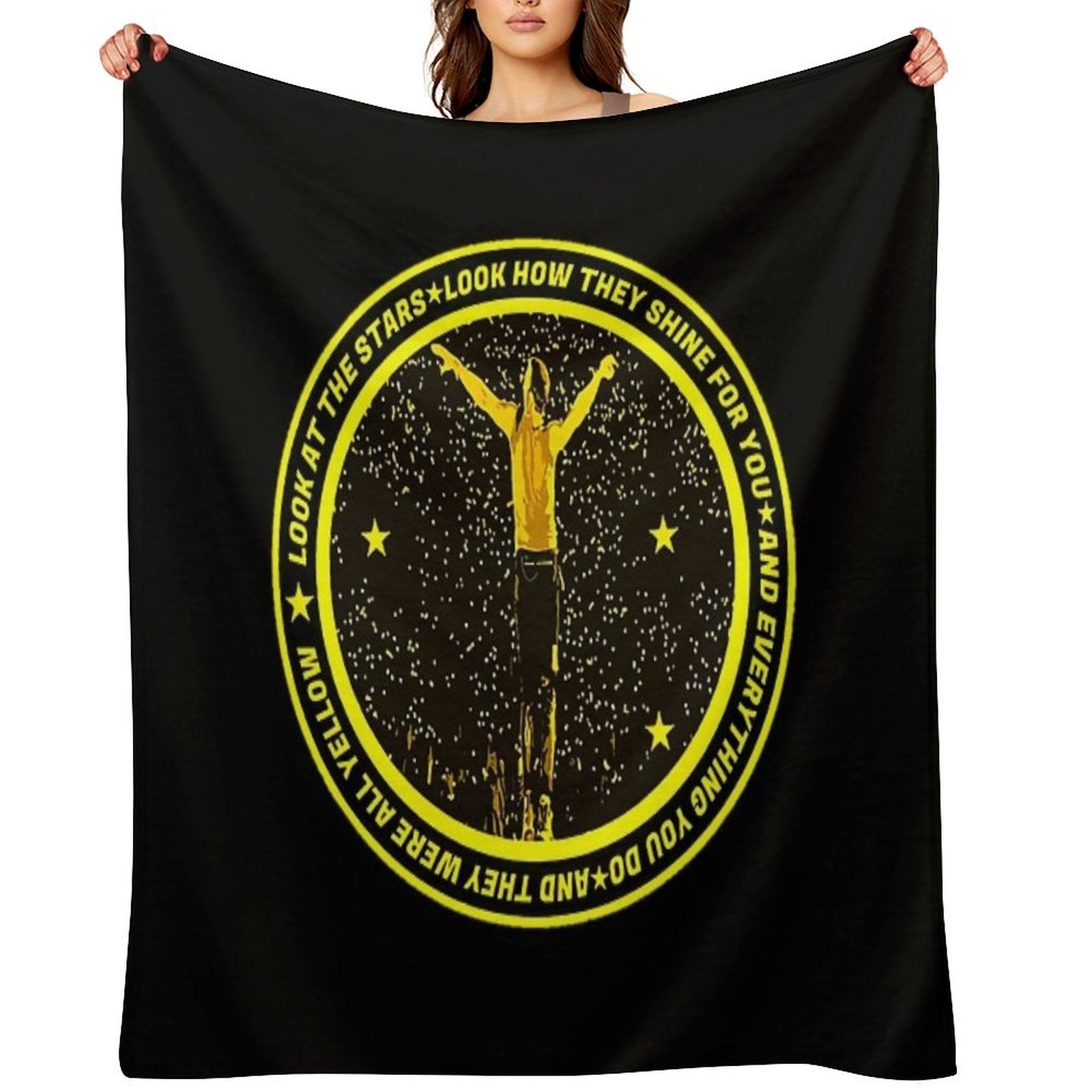 Coldplay Yellow Lyrics Eco-conscious Throw Blanket