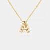 Gold Initial Letter Pendant Necklace