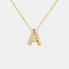 Gold Initial Letter Pendant Necklace