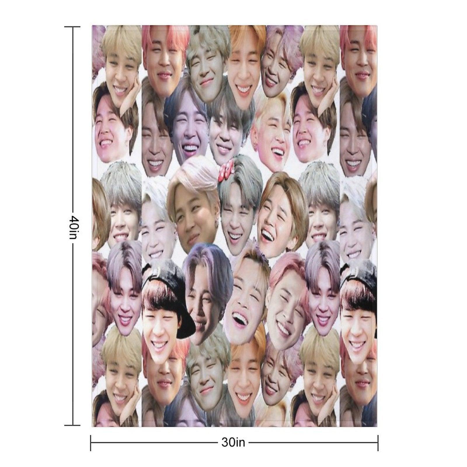 Smiling Jimin Throw Blanket