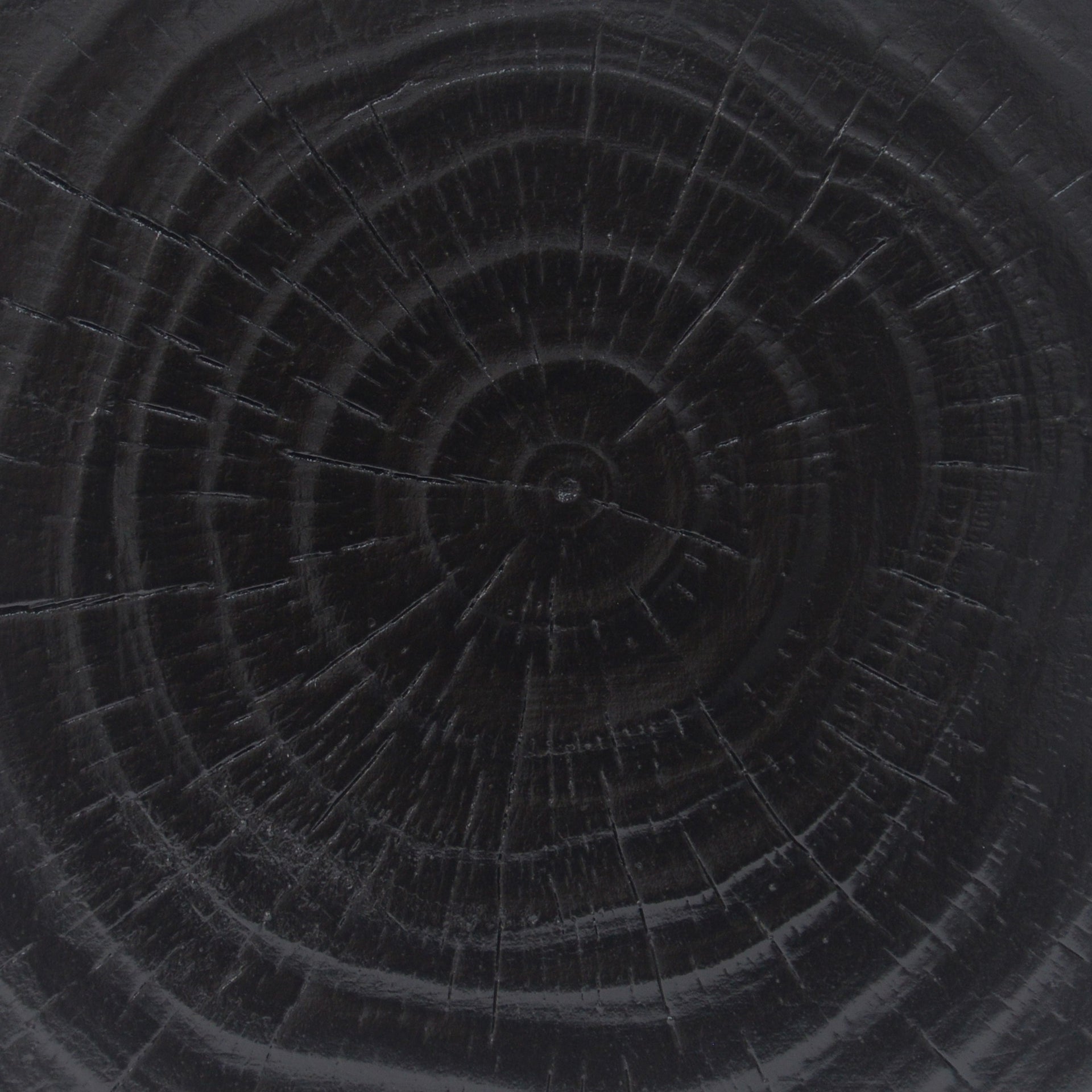 Twist Shape Side Table Wood-like Texture in Black