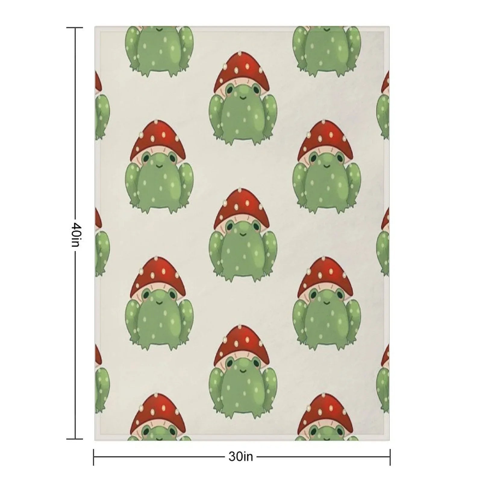 Mushroom Frog Throw Blanket
