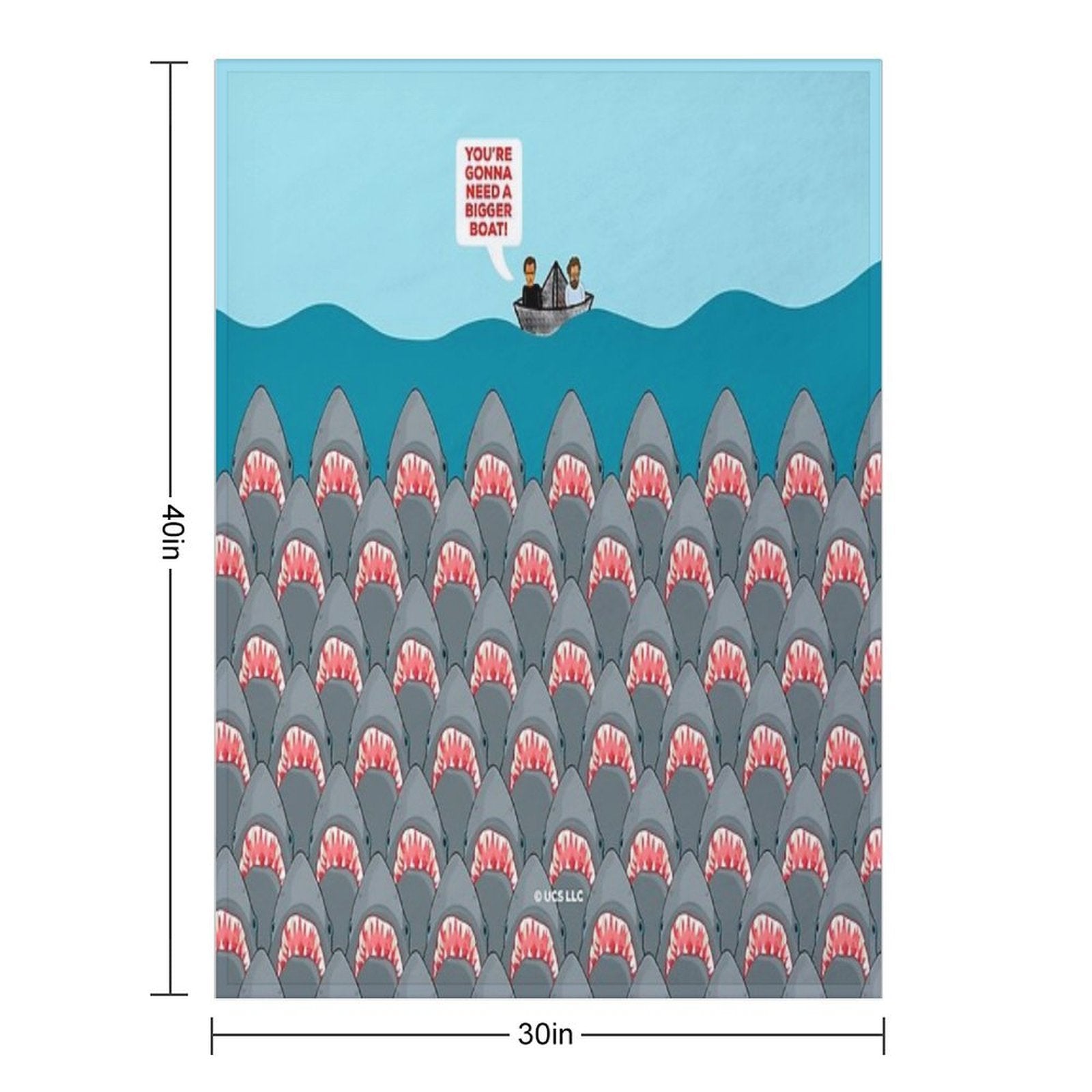 Jaws Movie Sharks Velvety-soft Throw Blanket