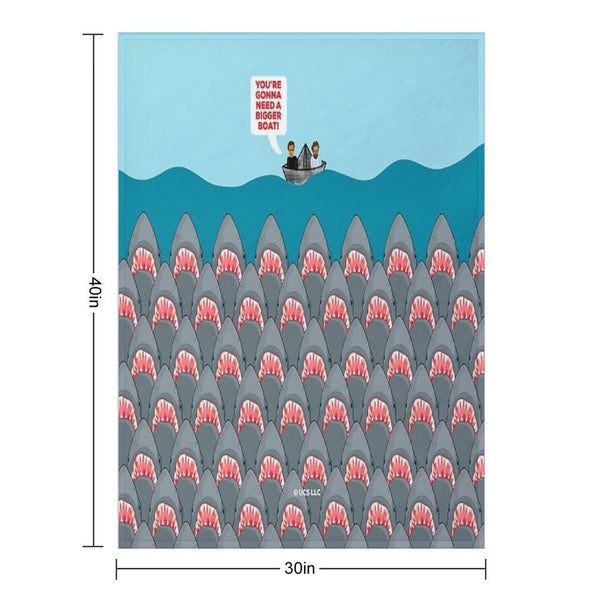 Jaws Movie Sharks Velvety-soft Throw Blanket
