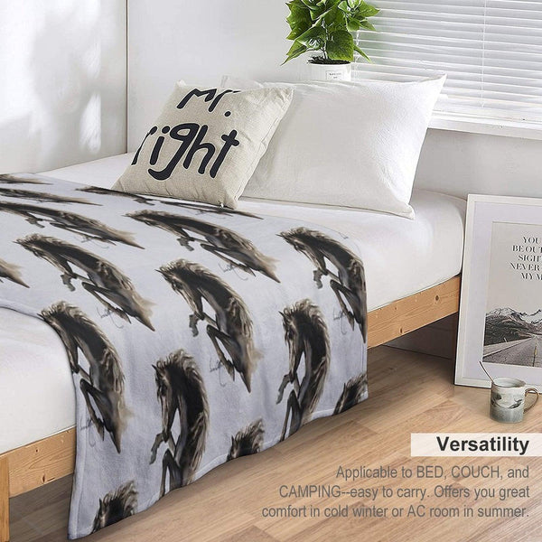 Black Fury (Cut-Out) Throw Blanket