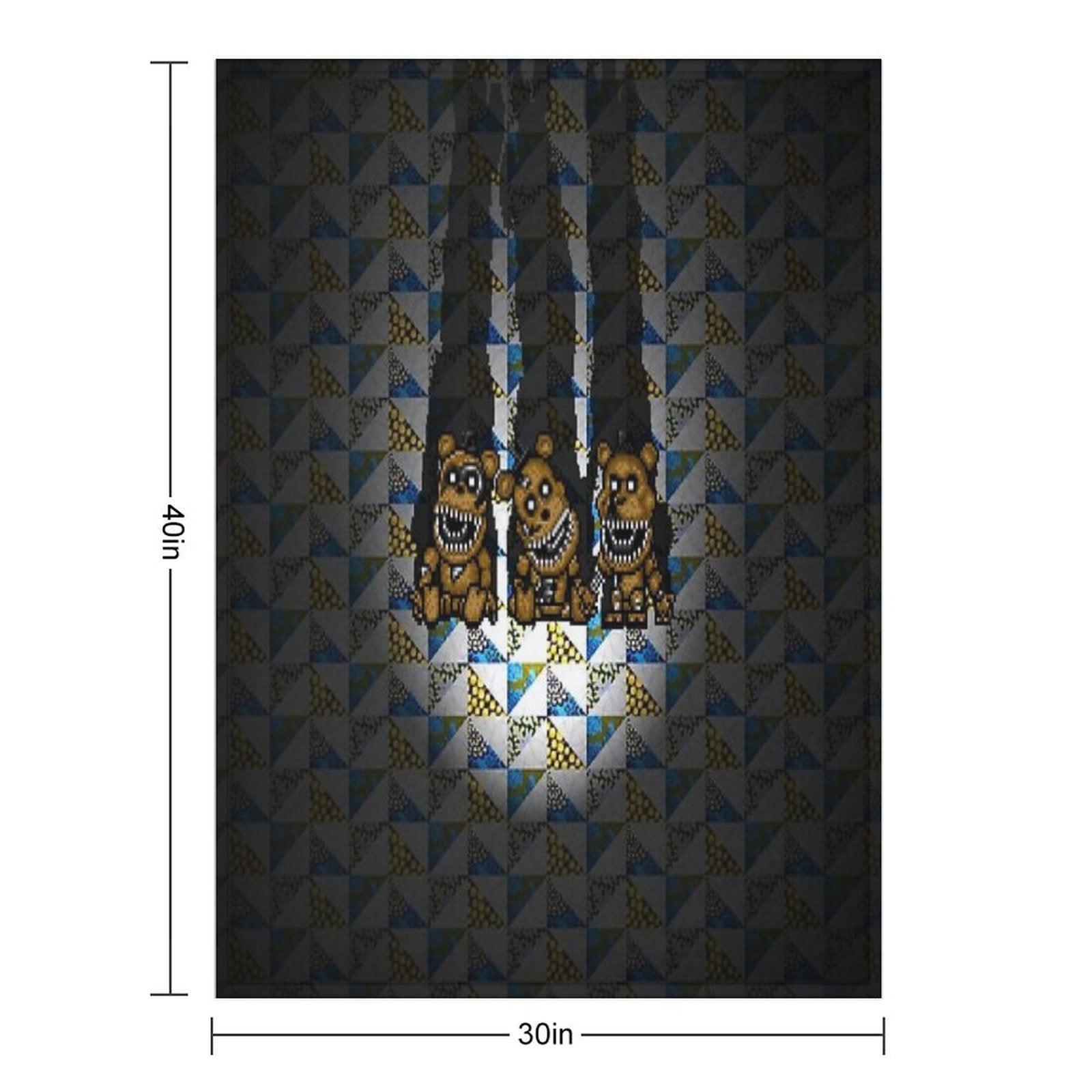 Five Nights at Freddys 4 - Mini Freddy's - Pixel Art Throw Blanket