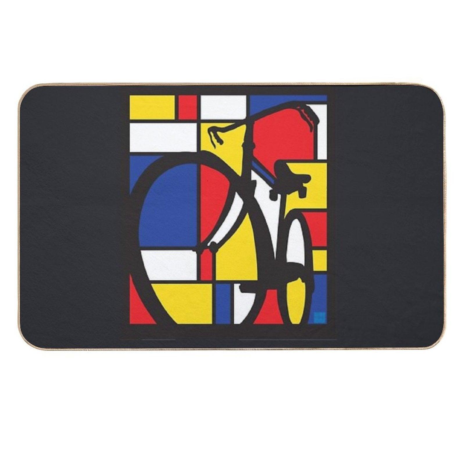 Mondrian Bicycle Art  Versatile Bath Mat