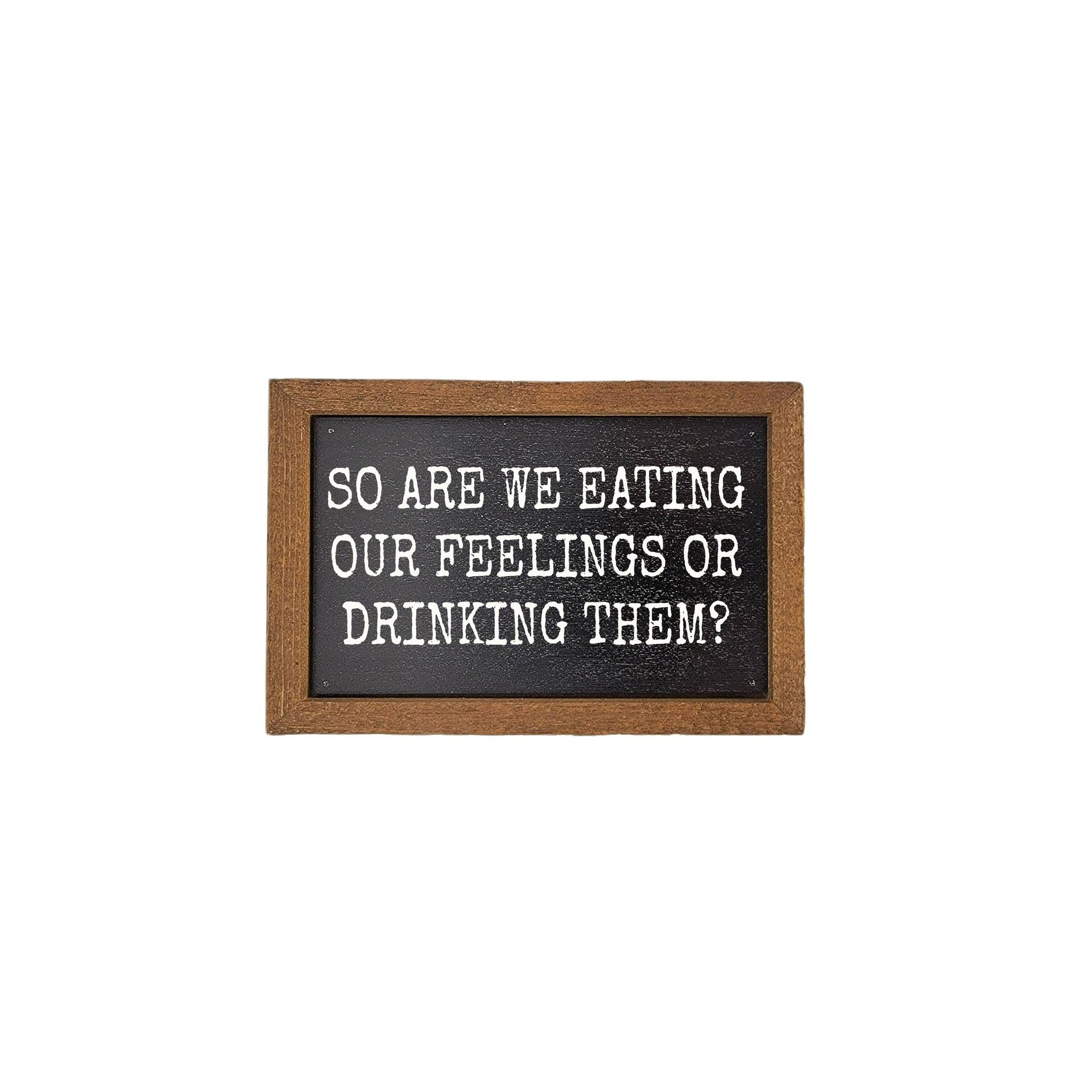 Rustic Wooden Sign – Small Rustic Signs | Funny Kitchen Sign With Box Frame