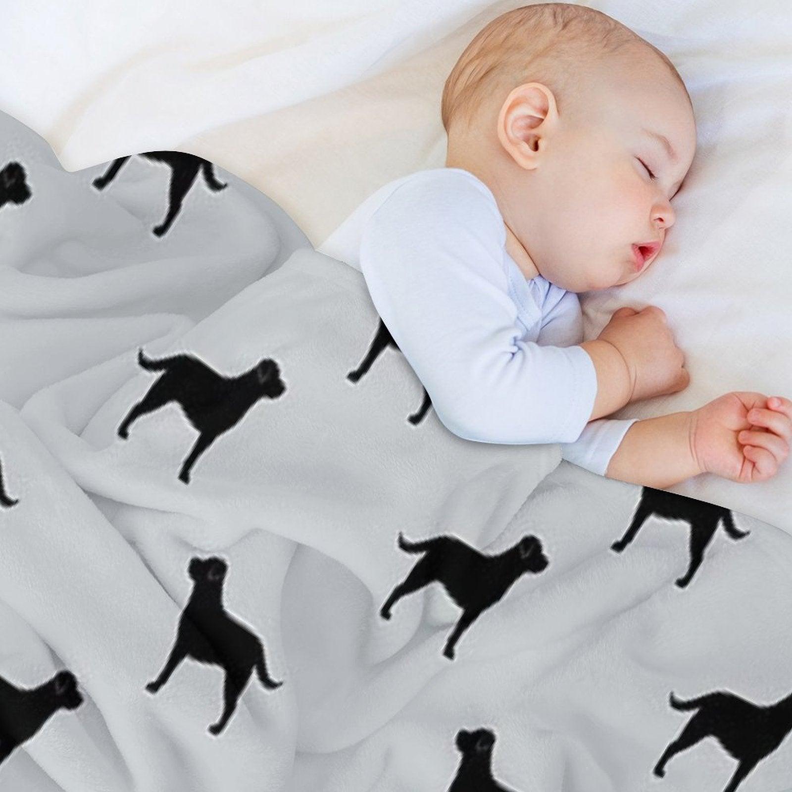 Black Labrador Retriever Silhouette(s) Throw Blanket