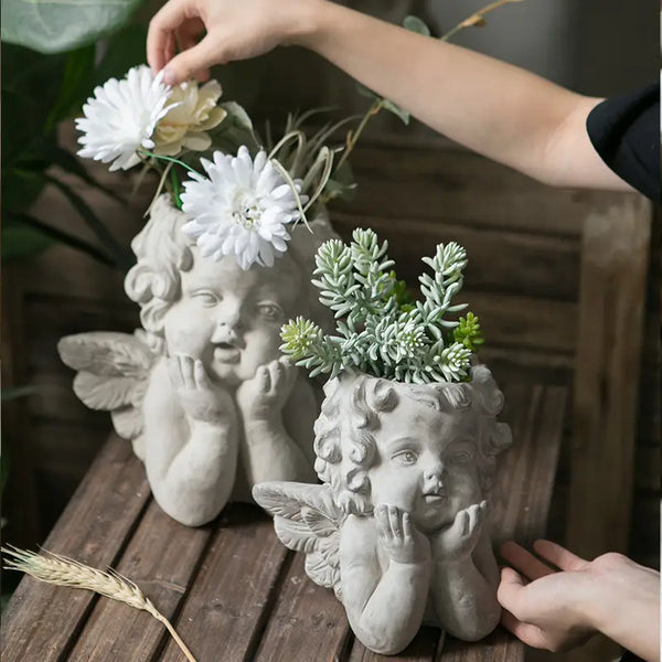 Cement Little Angel Planter